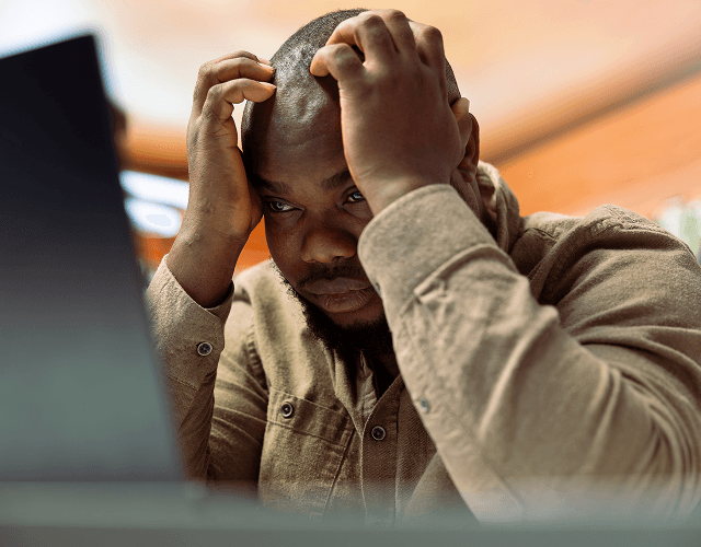 Stressed person